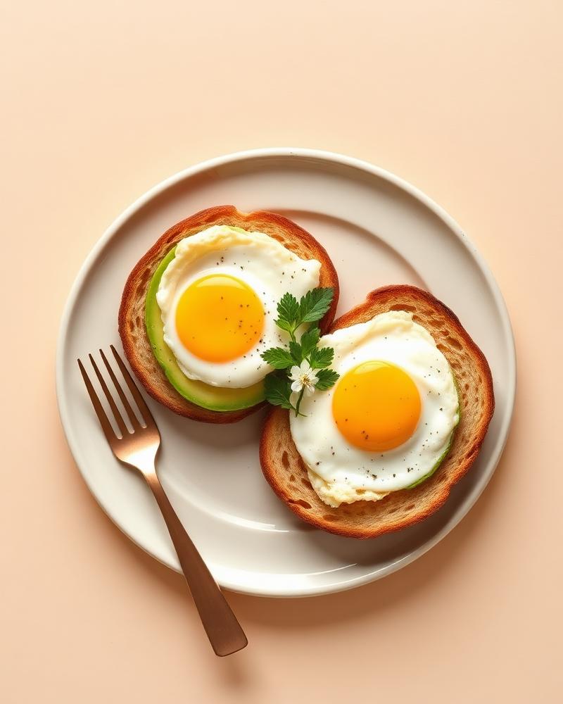 Brunch on a ceramic plate
